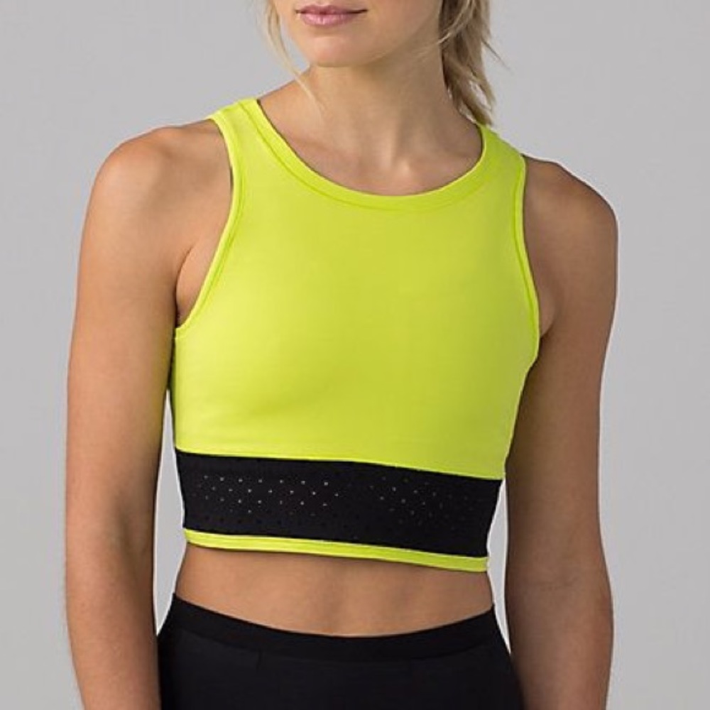 Lululemon Mind Over Miles Crop Top Tank Size 4